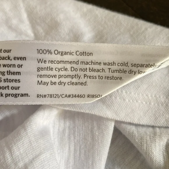 Eileen Fisher White T-Shirt Medium - Picture 6 of 7